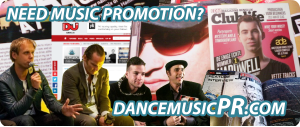 Dance music PR agency and DJ promotion service house techno trance bigroom future electro electronic